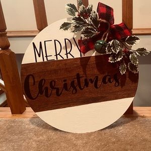 12 inch diameter wooden door decor